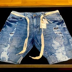 Young LA size 36 distressed denim shorts